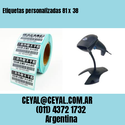 Etiquetas personalizadas 81 x 38