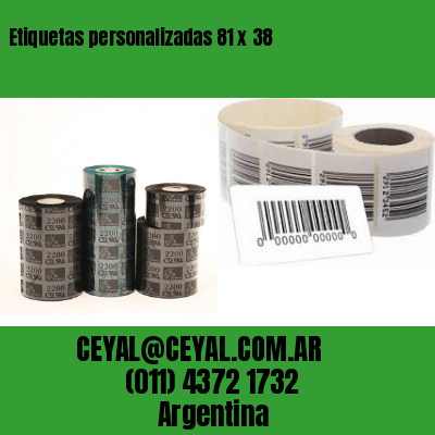 Etiquetas personalizadas 81 x 38