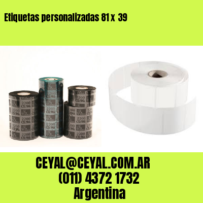 Etiquetas personalizadas 81 x 39