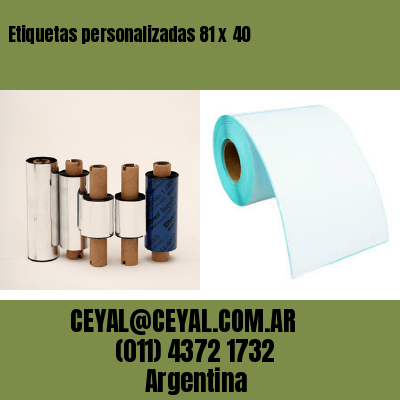 Etiquetas personalizadas 81 x 40