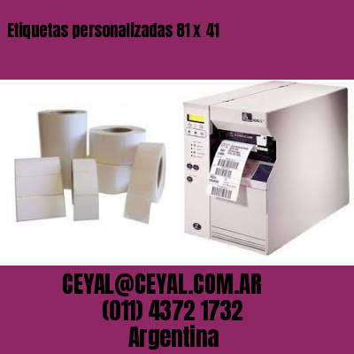 Etiquetas personalizadas 81 x 41
