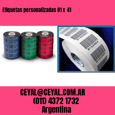 Etiquetas personalizadas 81 x 41