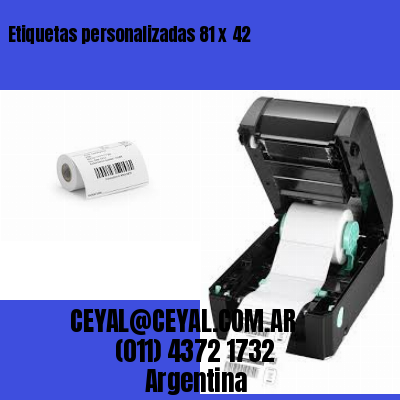 Etiquetas personalizadas 81 x 42