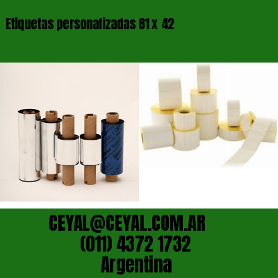 Etiquetas personalizadas 81 x 42