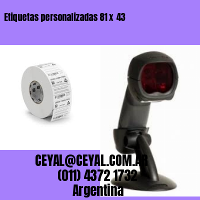 Etiquetas personalizadas 81 x 43