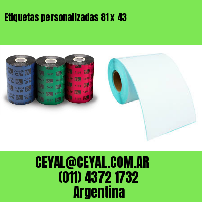 Etiquetas personalizadas 81 x 43