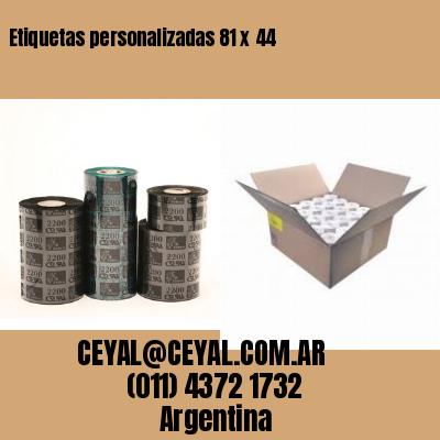 Etiquetas personalizadas 81 x 44