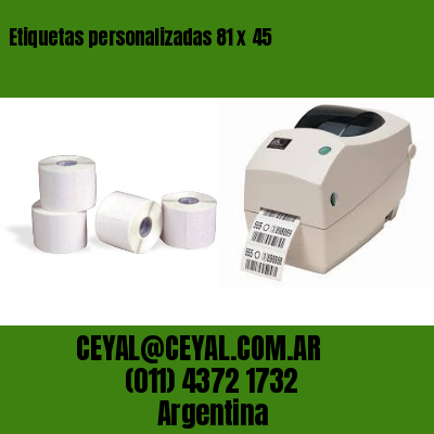 Etiquetas personalizadas 81 x 45