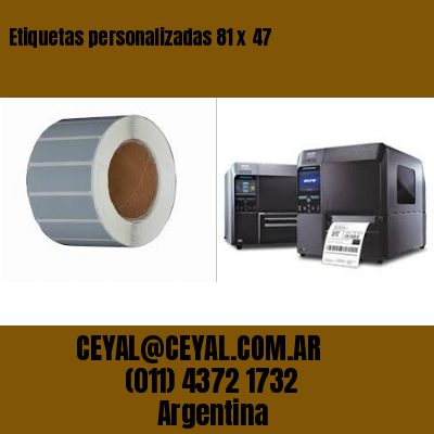 Etiquetas personalizadas 81 x 47