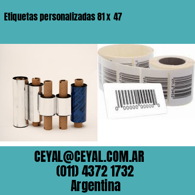 Etiquetas personalizadas 81 x 47
