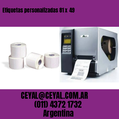 Etiquetas personalizadas 81 x 49