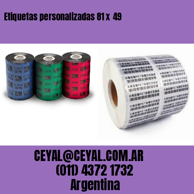 Etiquetas personalizadas 81 x 49
