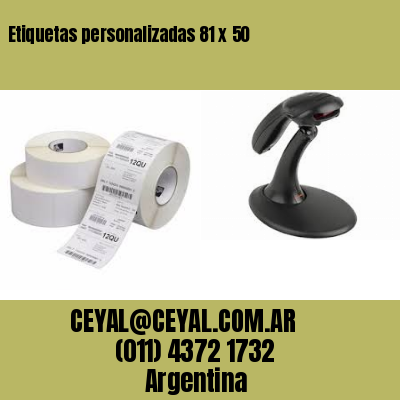Etiquetas personalizadas 81 x 50