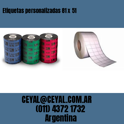 Etiquetas personalizadas 81 x 51