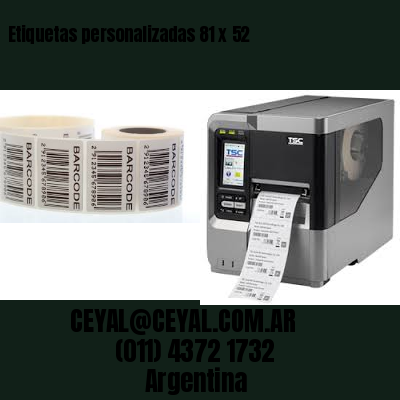 Etiquetas personalizadas 81 x 52