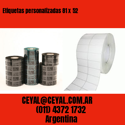 Etiquetas personalizadas 81 x 52