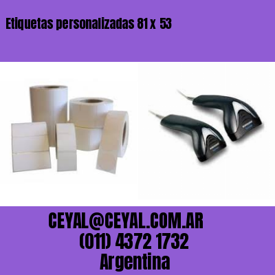 Etiquetas personalizadas 81 x 53