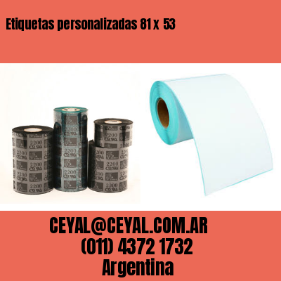 Etiquetas personalizadas 81 x 53