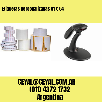 Etiquetas personalizadas 81 x 54