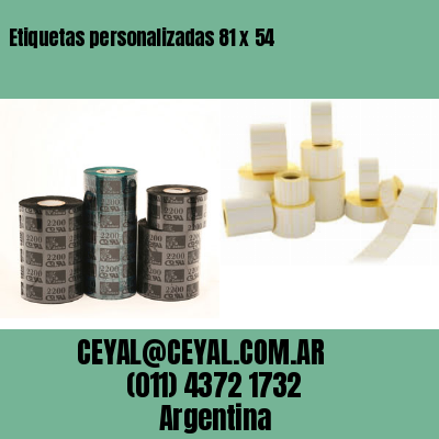 Etiquetas personalizadas 81 x 54