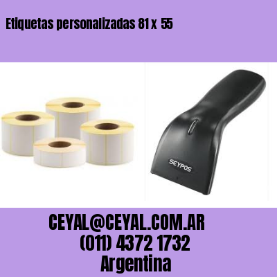 Etiquetas personalizadas 81 x 55