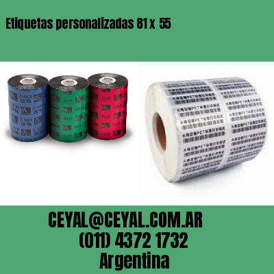 Etiquetas personalizadas 81 x 55