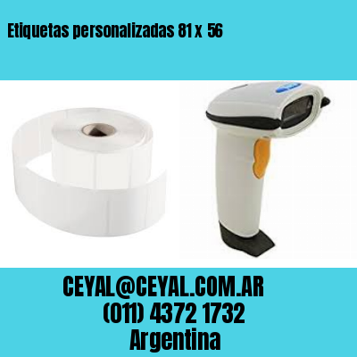 Etiquetas personalizadas 81 x 56