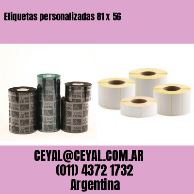 Etiquetas personalizadas 81 x 56