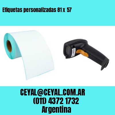 Etiquetas personalizadas 81 x 57