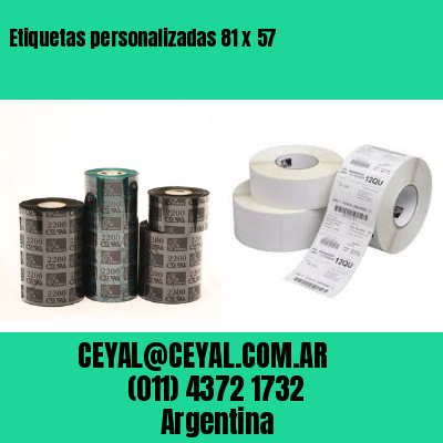 Etiquetas personalizadas 81 x 57