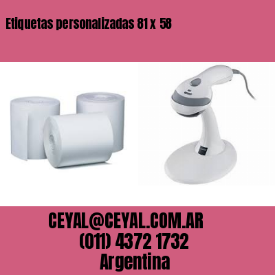 Etiquetas personalizadas 81 x 58