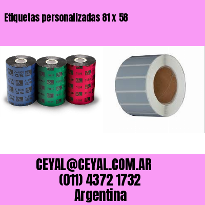 Etiquetas personalizadas 81 x 58