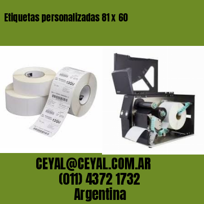 Etiquetas personalizadas 81 x 60