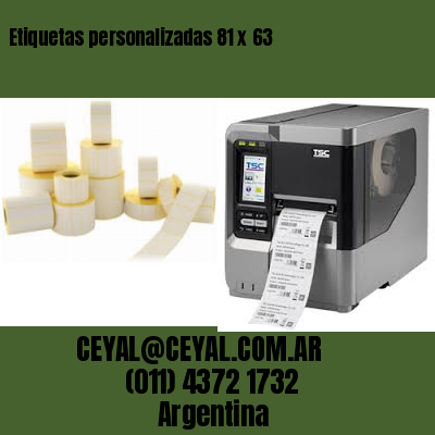 Etiquetas personalizadas 81 x 63