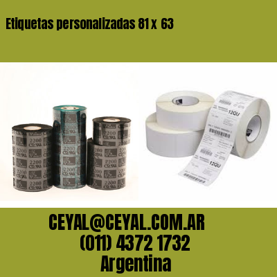 Etiquetas personalizadas 81 x 63