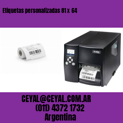 Etiquetas personalizadas 81 x 64