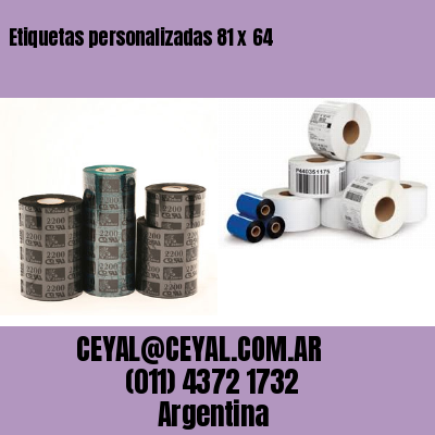 Etiquetas personalizadas 81 x 64