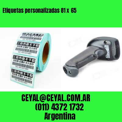 Etiquetas personalizadas 81 x 65
