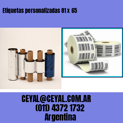 Etiquetas personalizadas 81 x 65