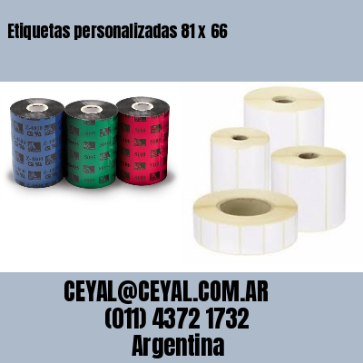 Etiquetas personalizadas 81 x 66