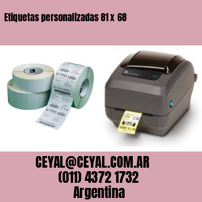 Etiquetas personalizadas 81 x 68