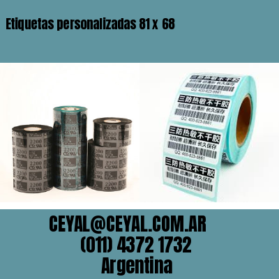 Etiquetas personalizadas 81 x 68