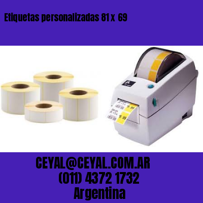 Etiquetas personalizadas 81 x 69