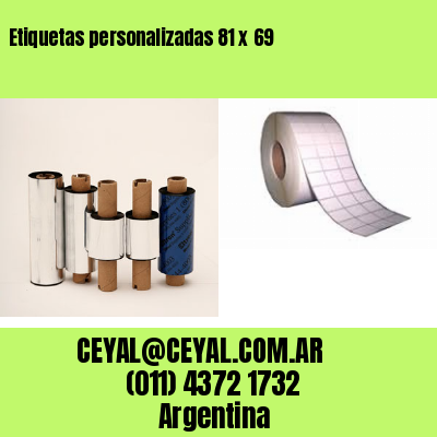 Etiquetas personalizadas 81 x 69