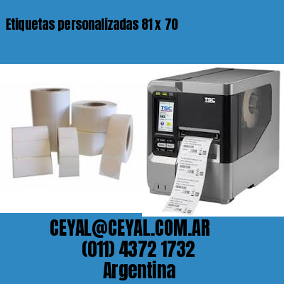 Etiquetas personalizadas 81 x 70