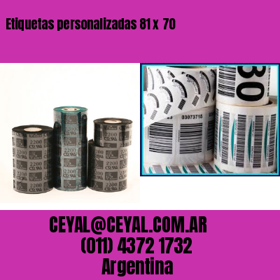Etiquetas personalizadas 81 x 70