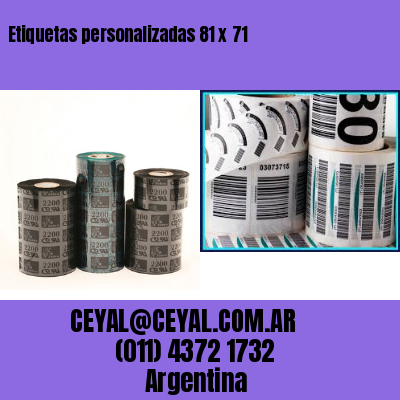Etiquetas personalizadas 81 x 71