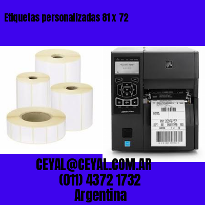 Etiquetas personalizadas 81 x 72
