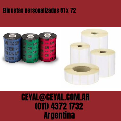 Etiquetas personalizadas 81 x 72
