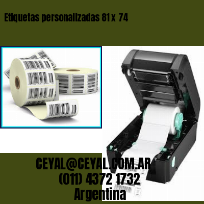 Etiquetas personalizadas 81 x 74